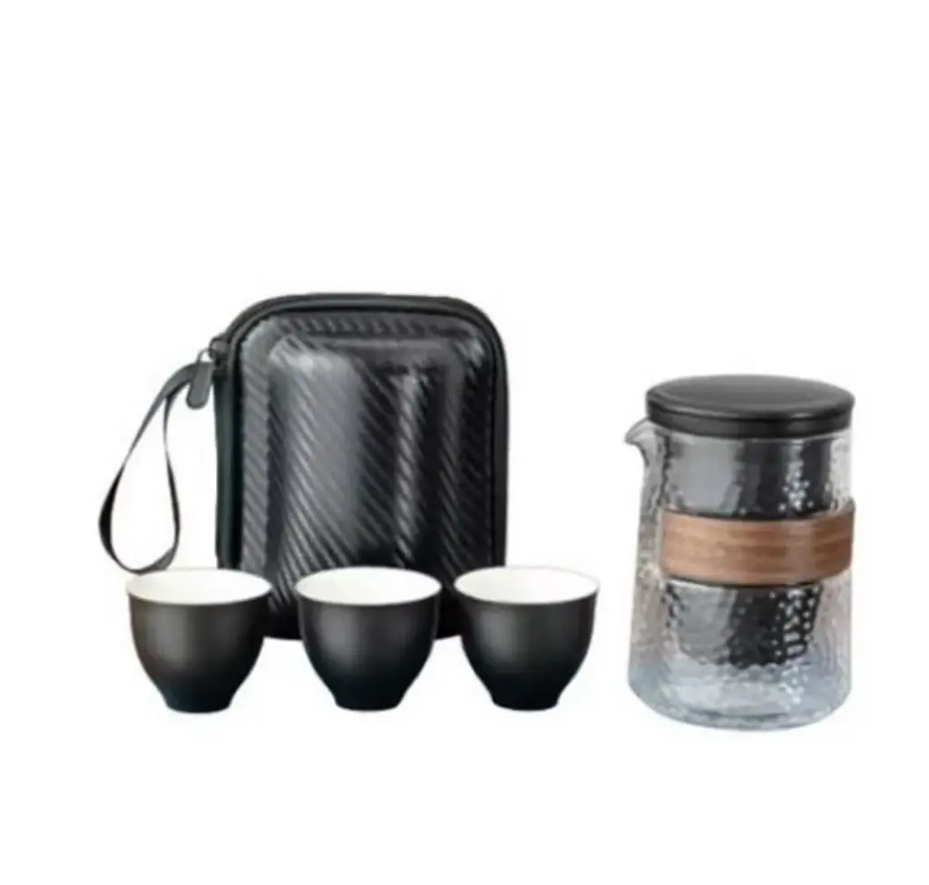 عدة الشاي من الزجاج والسيراميك سعة ٢٥٠ مل