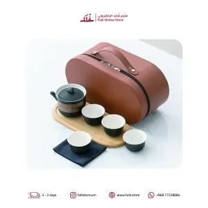 عدة شاي فاخرة مع حقيبة