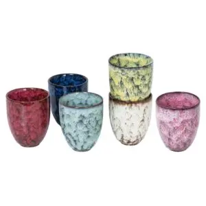 أكواب من السيراميك سعة ٢٥٠ جم بألوان مختلفة