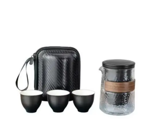 عدة الشاي من الزجاج والسيراميك سعة ٢٥٠ مل