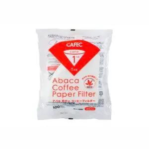 فلاتر القهوة المقطرة V60-01من Cafec (١٠٠ فلتر)